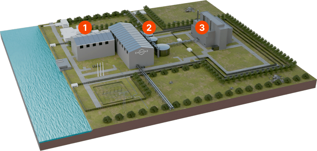 3D model of the HEXANA reactor